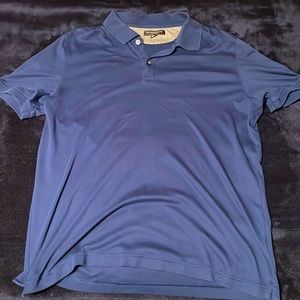 Mens Large/slim luxury touch blue banana republic polo